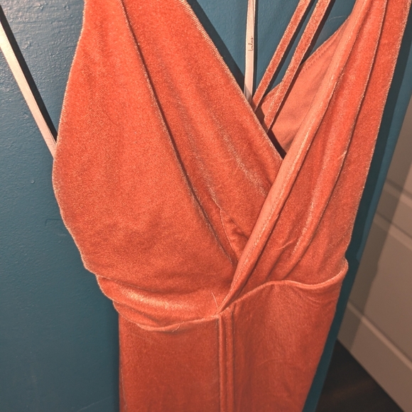 Whimsical Romance Mauve Velvet Faux-Wrap Maxi Lulus - Picture 10 of 16